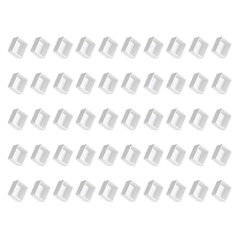 50PCS Empty Watercolour Pans Empty Half Pan Empty Paint Tray Watercolour Paint Storage Box for Watercolour Oils Acrylic