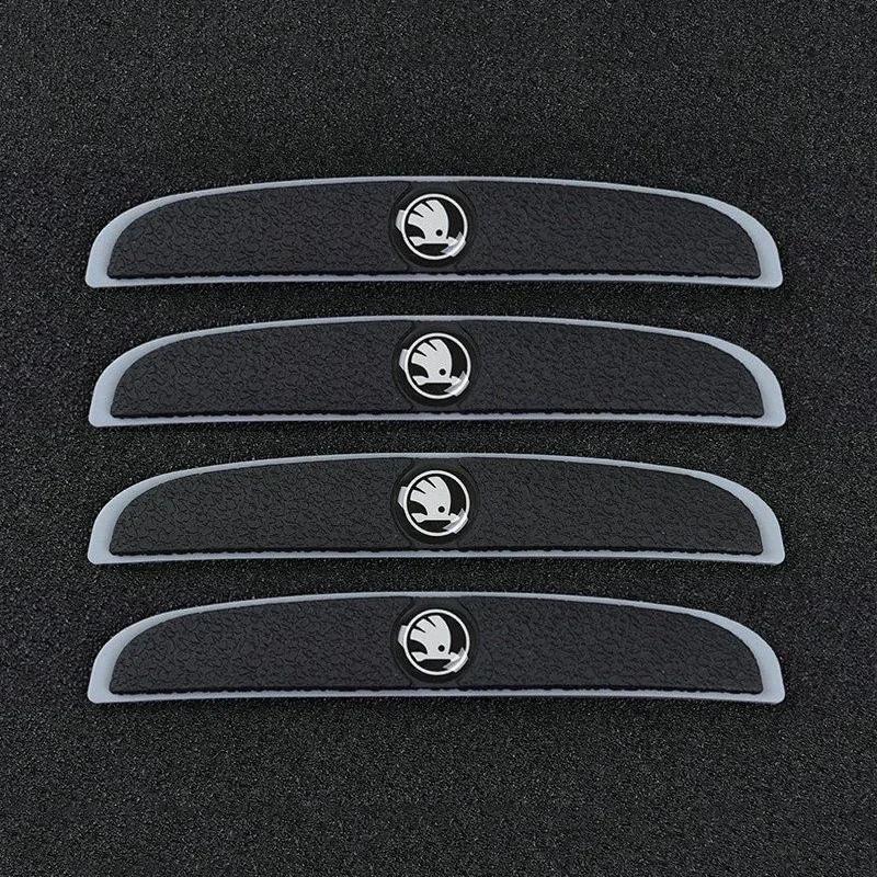 HLLQ9 Car Sticker Door Edge Guards for Skoda Rapid Vision Superb Fabia Kodiaq Karoq Octavia RS Yeti Protection Strip Scratch Collision