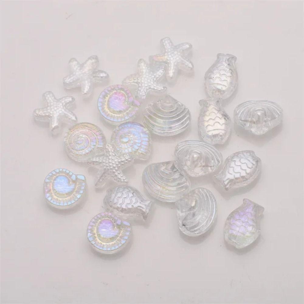 

20pcs Mini Snail Jewelry Accessories Crystal Glass Shell Jewelry Accessories прозрачный