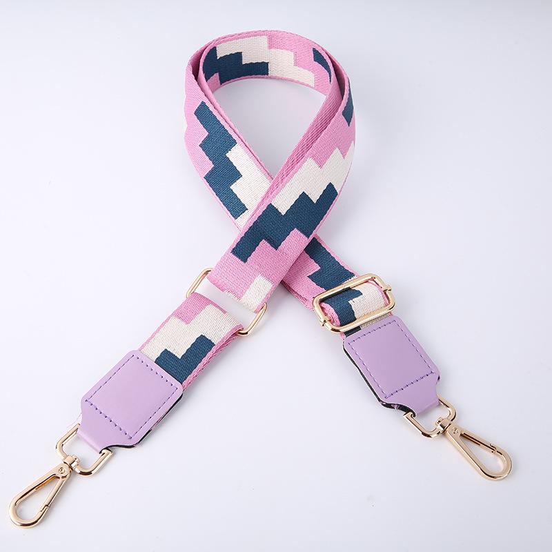 New Fashion Personalized Square Ethnic Style Bag Strap 38mm Adjustable Shoulder Strap Woven Polyester Bag Shoulder Strap