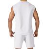 Men's Summer Sleeveless Sports Set: Casual Solid Color Tank Top & Shorts