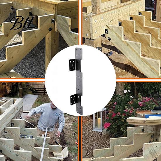 2x10 Treppenwange Hänger 10 Stück Winkel Schwerlast 18 Gauge Verstellbare Terrassenstütze Metallverbinder für 2x12