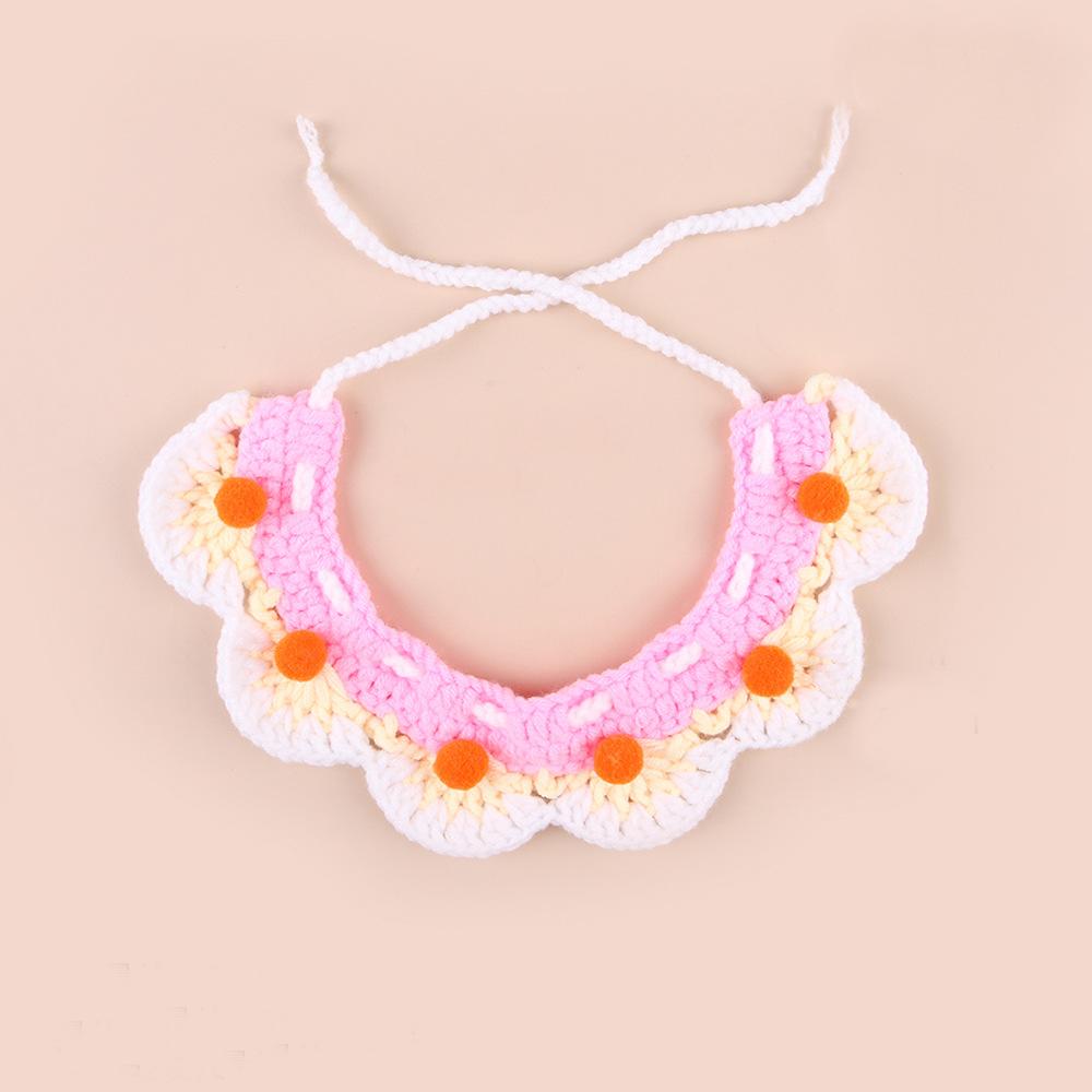 Lightweight Handwoven Pet Knitted Scarf Adjustable Soft Pet Bib Neck Scarf