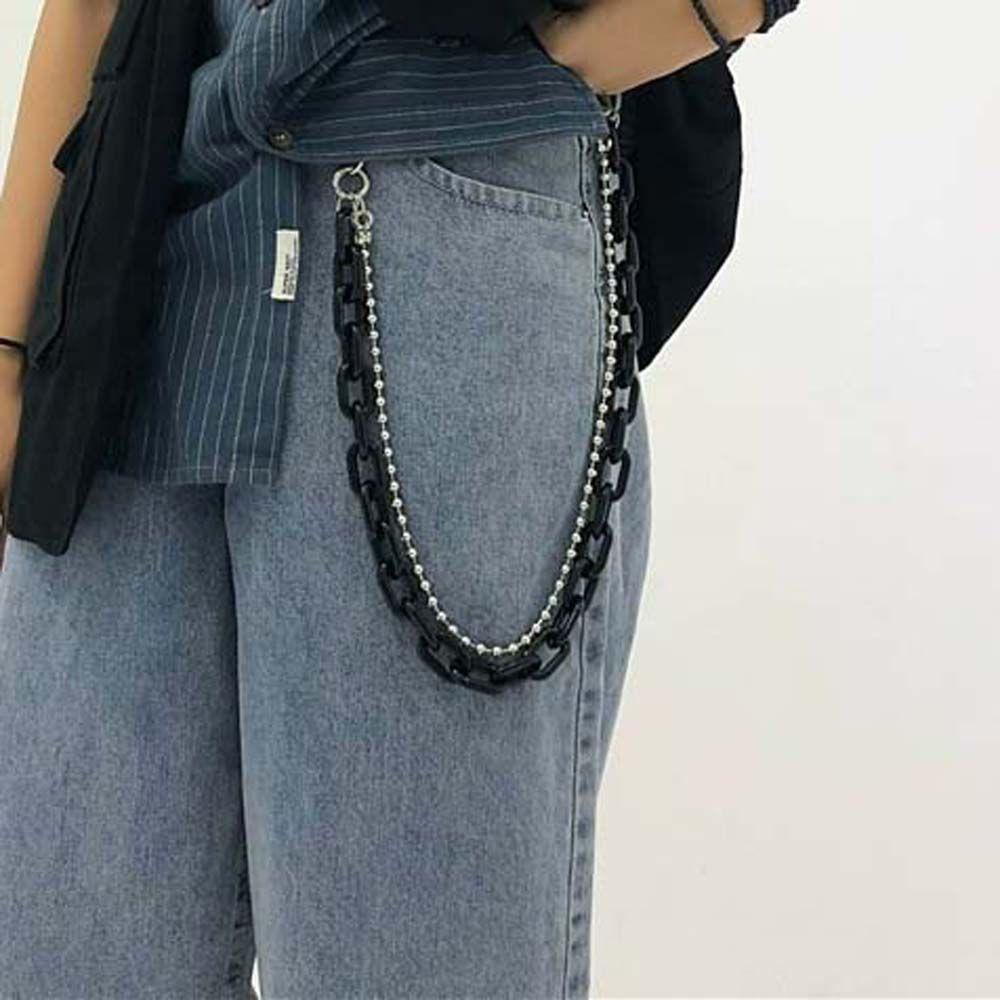Acrylic Chains Clothes Decoration Double Layer Punk Style Waist Chains Plastic Belts Pants Chains