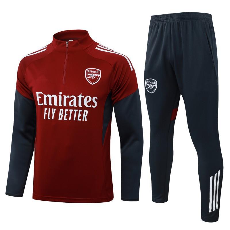 Paris Fußball Trainingskleidung Arsenal Manchester City Crescent Betis Flamenco Halb-Reißverschluss Langarm Anzug
