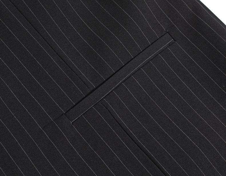 Men's Double-Breasted Striped Stretch Suit Set, Loose Fit, Plus Size for Big & Tall, Perfect for Weddings.