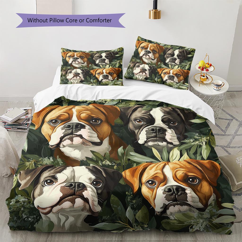 Biancheria da letto con motivo boxer vintage Decorazione per la casa Regalo di compleanno (1 * copripiumino + 2 * federa, senza nucleo)