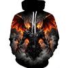 Unisex Halloween American Women's New Autumn Horror Skull Print micro Elastic Comfortable Hooded Sweatshirt Outdoor Street Style Top