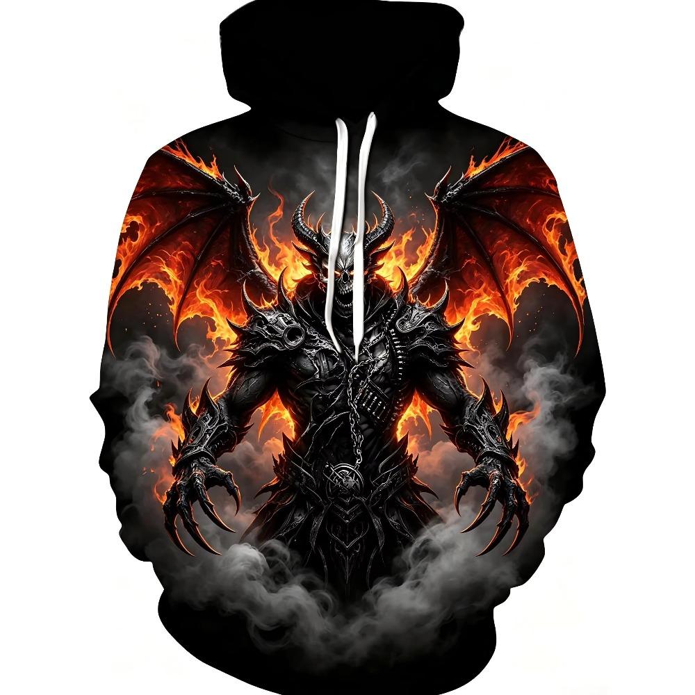Unisex Halloween American Women's New Autumn Horror Skull Print micro Elastic Comfortable Hooded Sweatshirt Outdoor Street Style Top
