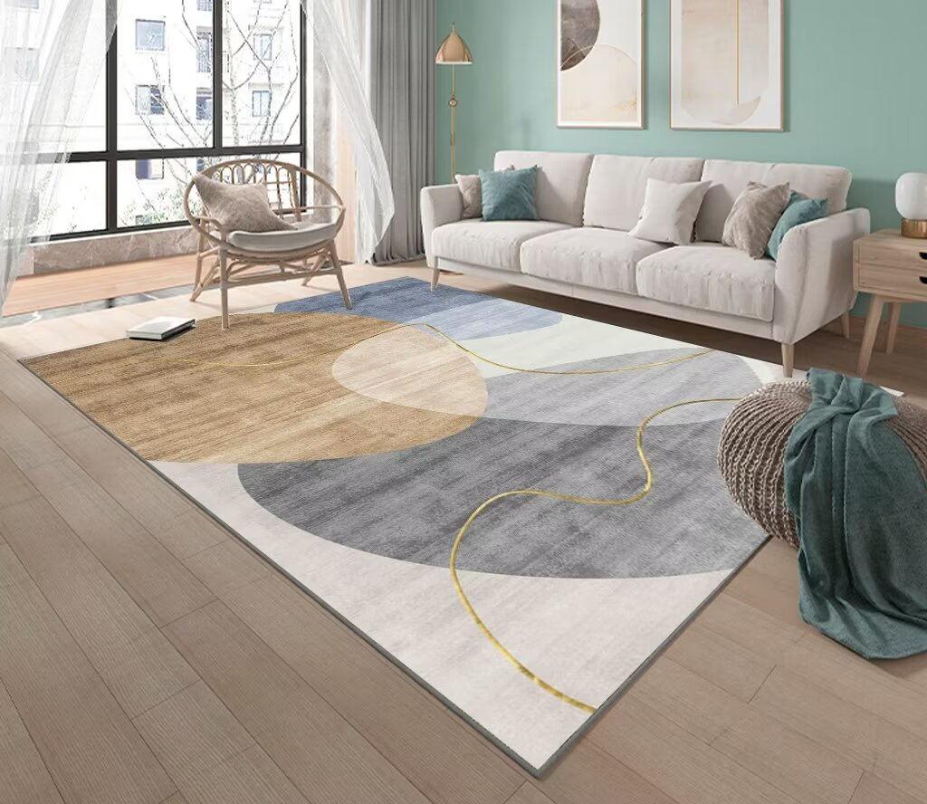 Nordic Light Luxury Large Carpet Soft Non-slip Floor Mat for Living Room Bedroom Sofa Area Rugs Home Decor