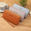 New Women's Embroidered Soft Clutch Wallet - Double Zipper, Large Capacity, Mobile Friendly