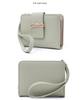 Korean Style Women's Bow Short Wallet Clutch with Zipper Wristlet