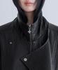 Londonda Belted Oversized Leather Jacket, Black