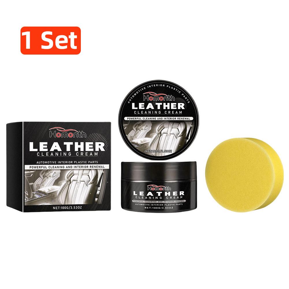 Leather Cleaning Cream Long Lasting Leather Maintenance Car Seat Sofa Scratch Cracks Care for Leather Pant Bag Shoes Furniture
