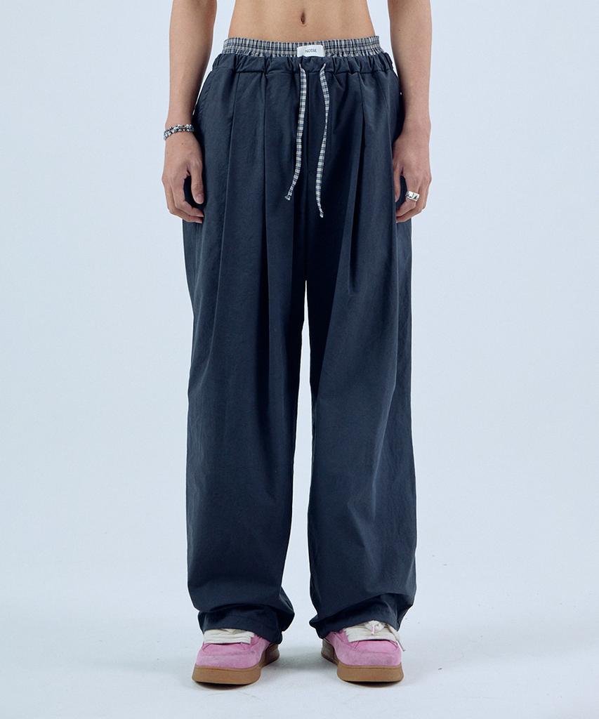 NOISE Pajama Layered Elastic Pants - Navy