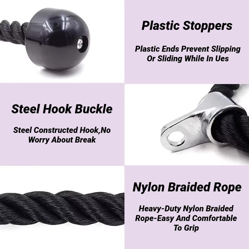 Double Head Pull Rope Gym Equipment for Biceps Triceps Training with Gantry Frame and Lower Press Handle for Muscle Building