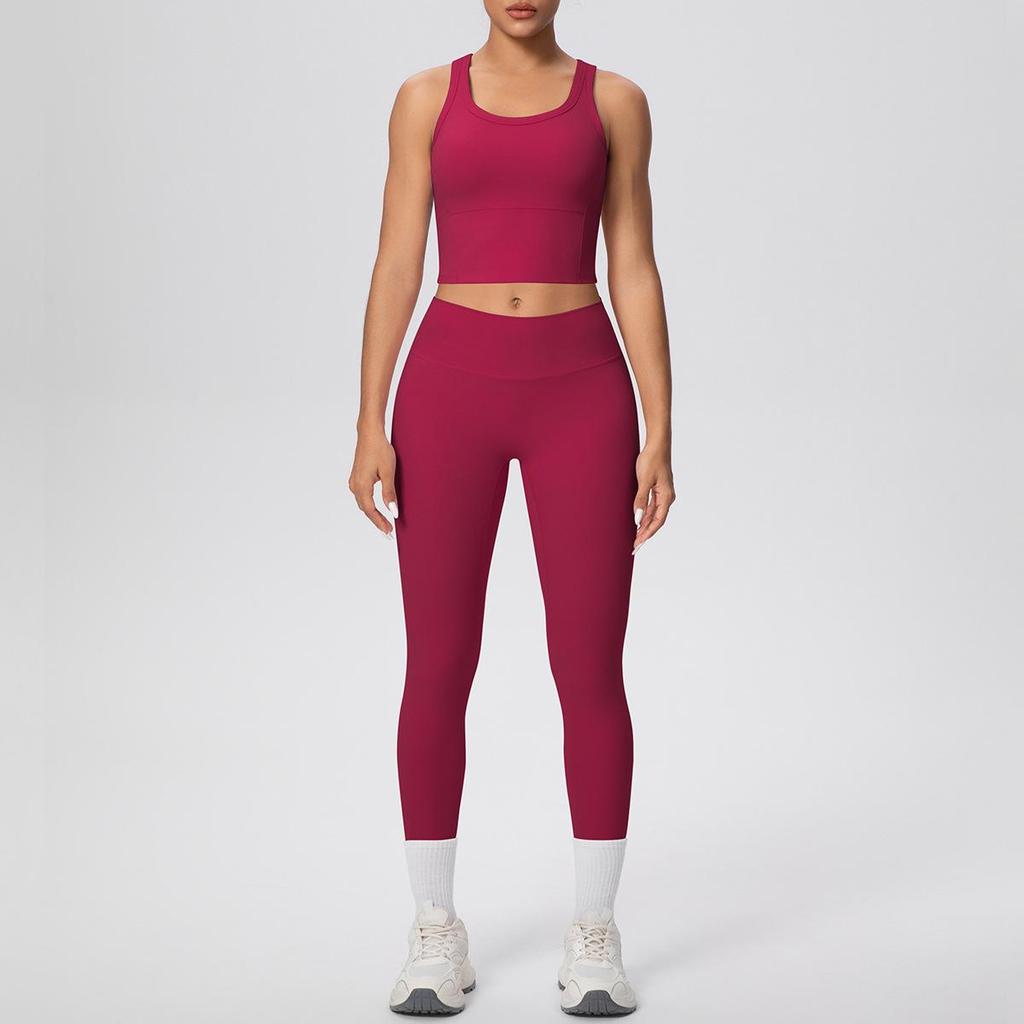 European Cloud-Feel Shock-Absorb I-Shaped Sports High-Waist Yoga Pants – Hip-Lifting and Tight-Fitting for Fitness and Running