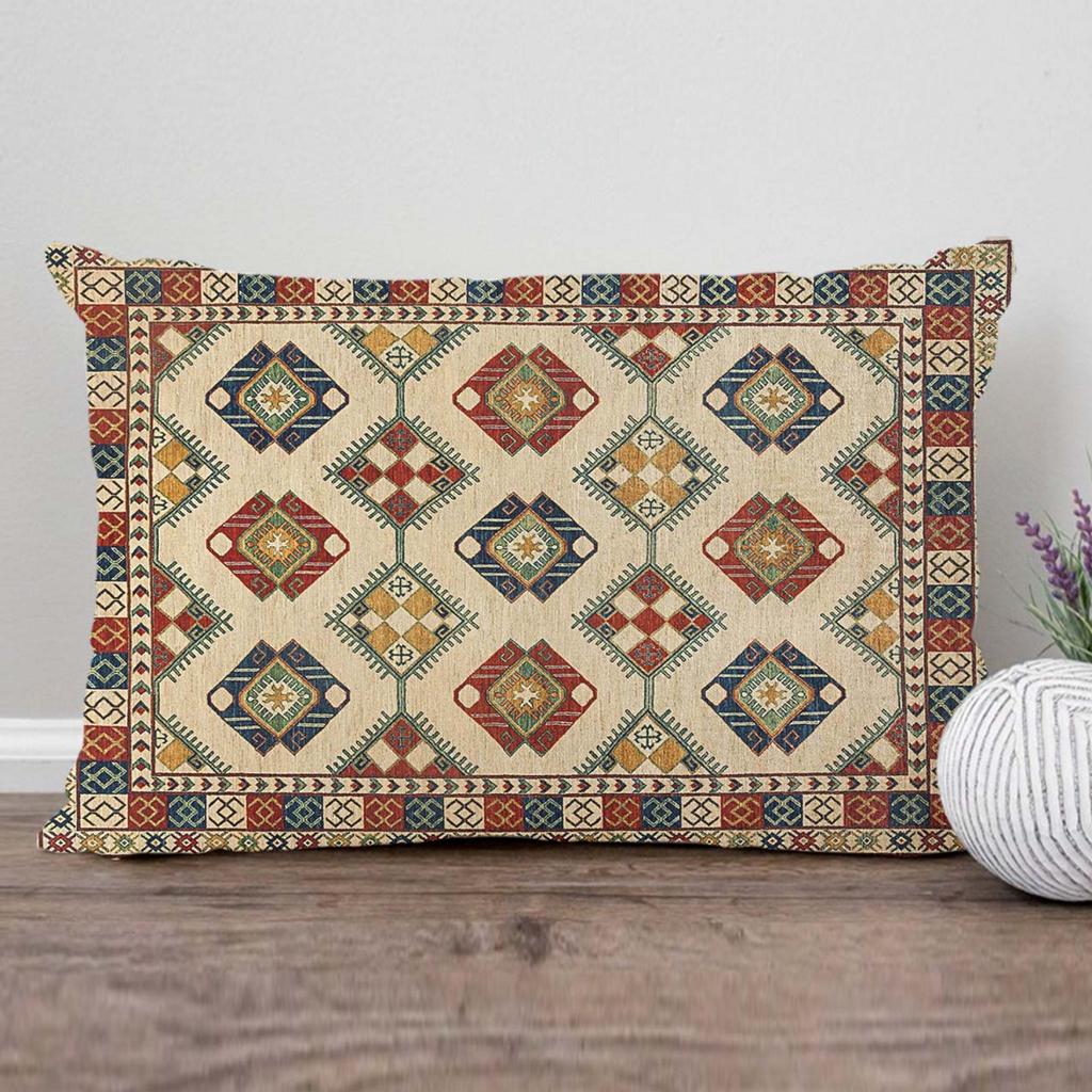 red rectangle throw pillow