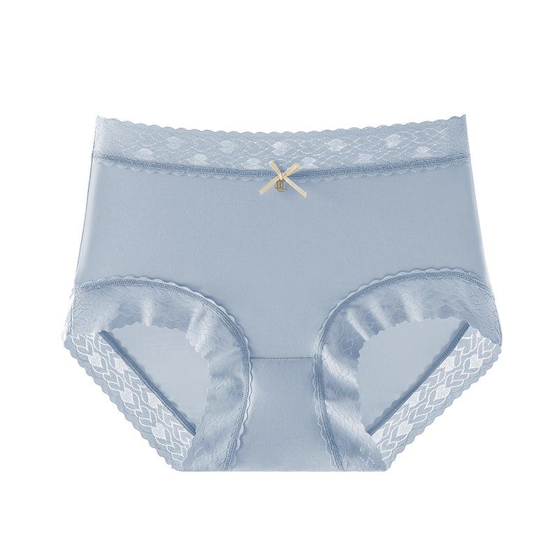 Roupa íntima sem rastros para mulheres, seda gelada, sexy, verão, estilo fino, algodão puro, antibacteriano, virilha, cintura média, shorts triangulares para meninas