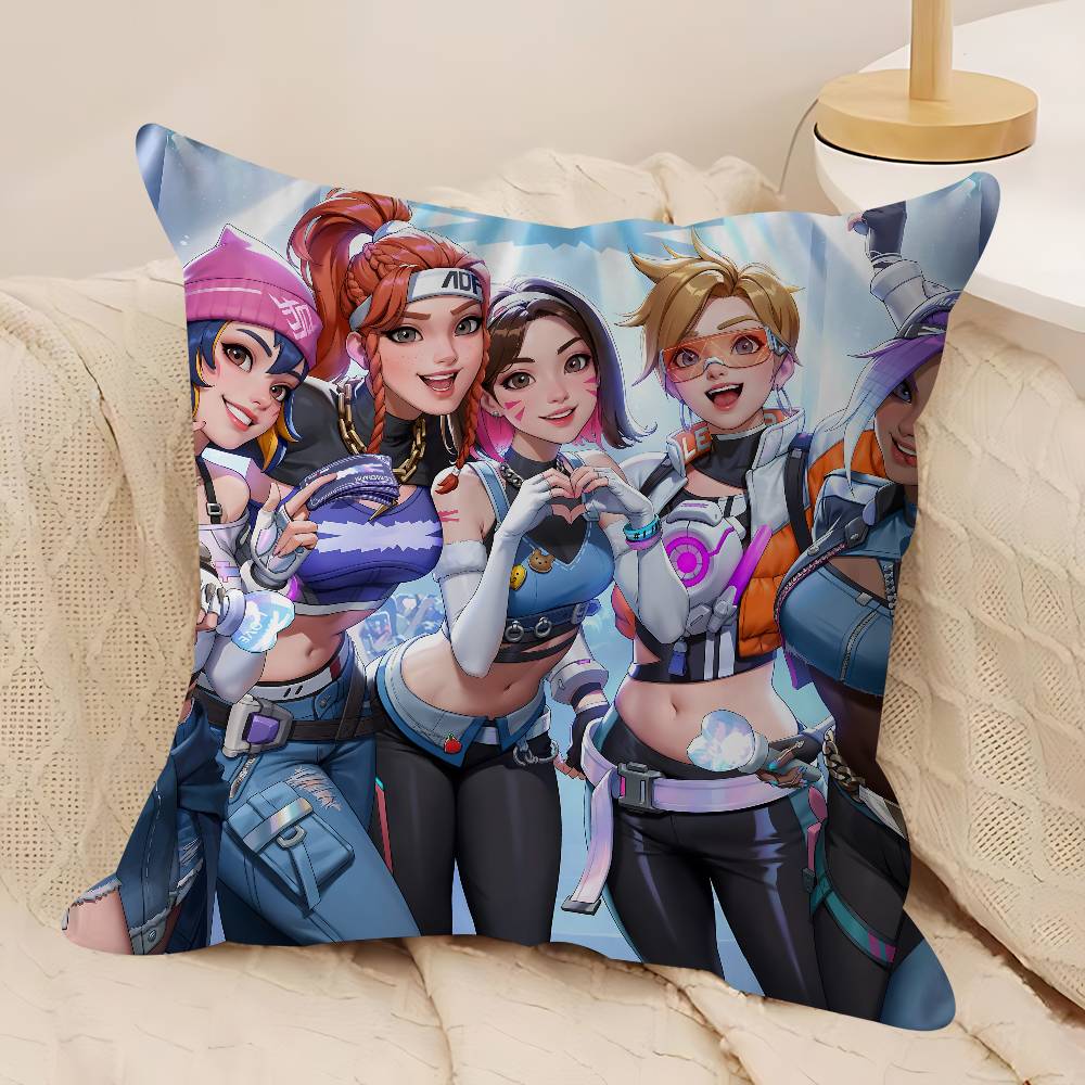 Game O-Overwatch Maple Design Cushion Cover Happy Autumn Harvest Decor Holiday Decorati Pillow Cover