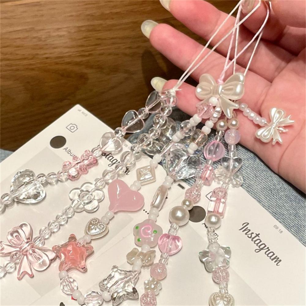 Beaded Phone Lanyard Portable Backpack Keychain Cartoon Key Chain Diy Bracelet Pendant For Fashion Accessories Couples