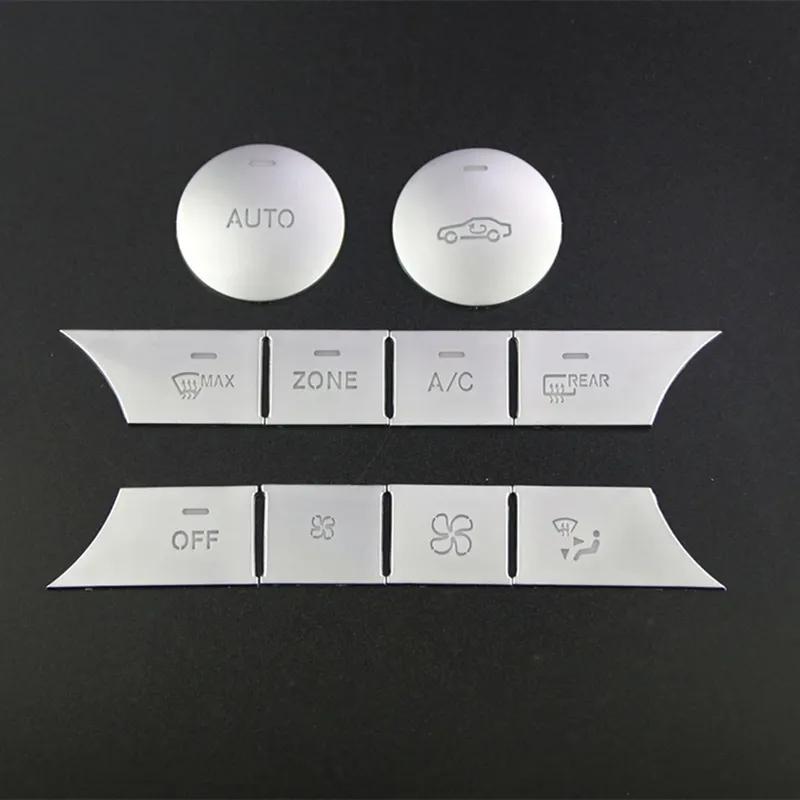 10pcs Car Center Console Air AC Button Cover Trim For Mercedes For Benz C Class W204 S204 C204 CLS C218 X218 GL Class X164 X166