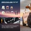 Fuel Line Clips, Auto Clips Replacement Kit, Fuel Line Clamps, Fuel Line Retaining Clip Box, Refrigerant Line Clip, 3/8 & 5/16 Fuel Line Retaining