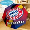 Custom Name Umbrella Bayern Munich Crest Art Umbrella 8-Frame for Travel, Camping, Casual Lightweight Portable, Essential for Family Gifts