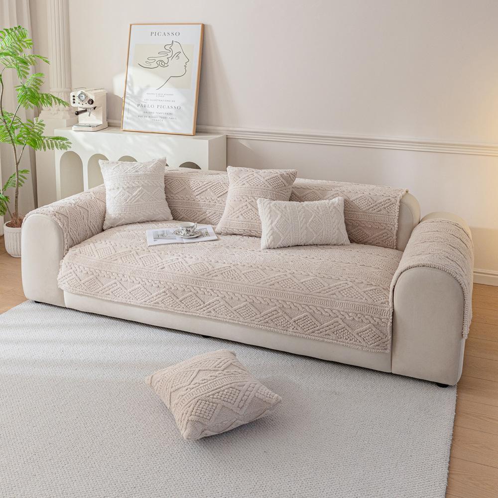 Winter New Autumn And Winter Plush Sofa Cover Living Room All-Inclusive Universal Sofa Towel Double-Sided Plush Cover Blanket