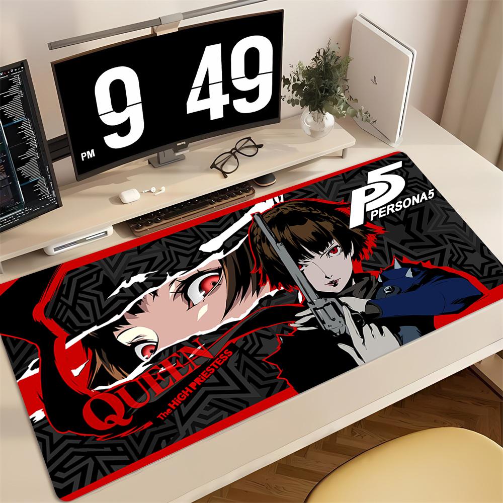 Tappetino per Mouse da Gioco Grande Tappetino per Scrivania Antiscivolo Bordi Cuciti Stampa Persona Anime Tappetino per Tastiera per Giocatore Ufficio a Casa