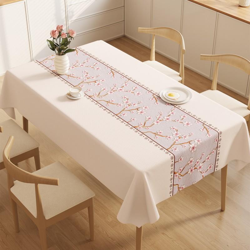 Waterproof Oil-Resistant Heatproof PVC Tablecloth Dining Table Coffee Long Rectangle Easy Clean Modern Minimalist