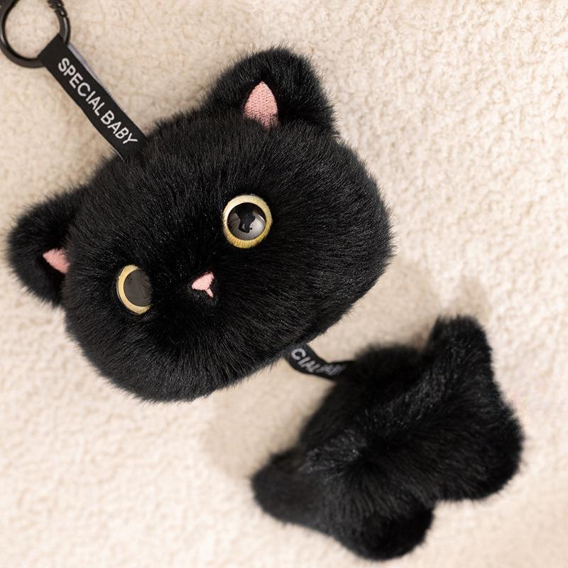 Cute Cartoon Cat Plush Keychain Detachable Magnetic Attraction Stuffed Toys Vivid Elephant Plushie Doll Bag Pendant Home Decor