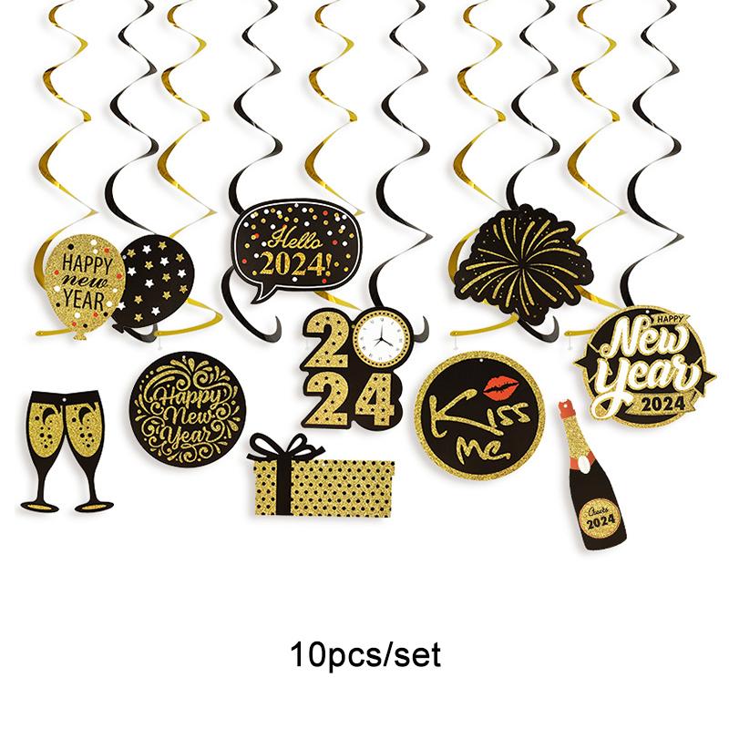New Year 2024 Number Foil Balloons Happy New Year Eve Party Favors Supplies Garland Photo Props Christmas Decorations Navidad
