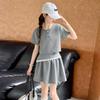 Girls' Summer Casual Short-Sleeved Two-Piece Set