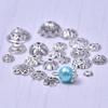 10/20/30/50/100pcs Random Mix Vintage Flower Bead Caps For Jewelry Making Silver Color Accessories DIY Metal Components Findings