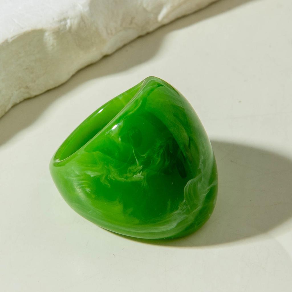 Accessories Geometric Punk Style Retro Ring, Glossy Acrylic Ring Ring Wholesale