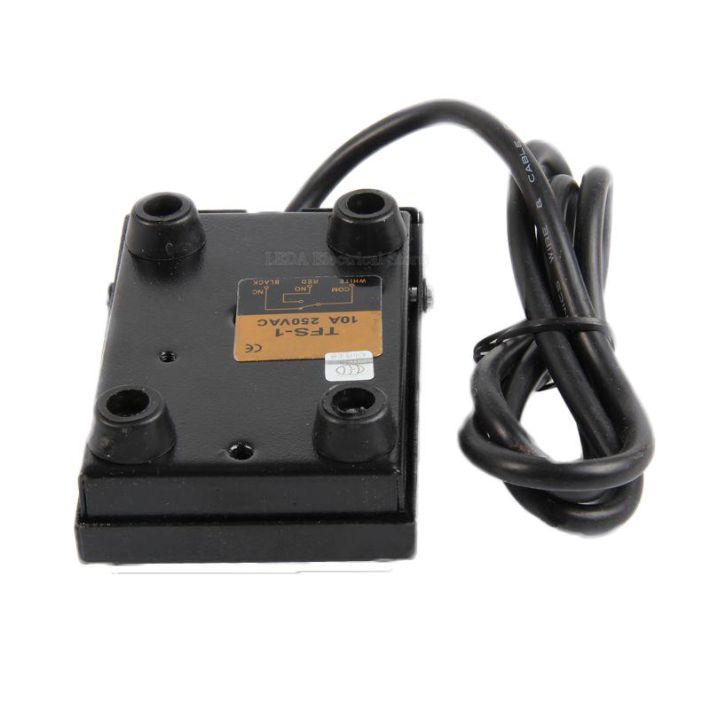 Interruptor de pedal eléctrico momentáneo TFS-1, de metal, antideslizante, negro, 250 V CA, 10 A, resistente al agua, SPDT, encendido y apagado, 1 NA, 1 NC.