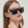 Luxury Rhinestone Tassel Oversized Sunglasses For Women With UV Protection, Personalized Decor & Face Slimming For Styling 5241