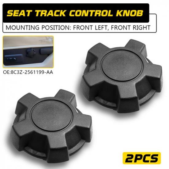 2PCS For 2008-2010 Ford F250 F350 F450 F550 Super Duty Track-Seat Adjust Knob EA