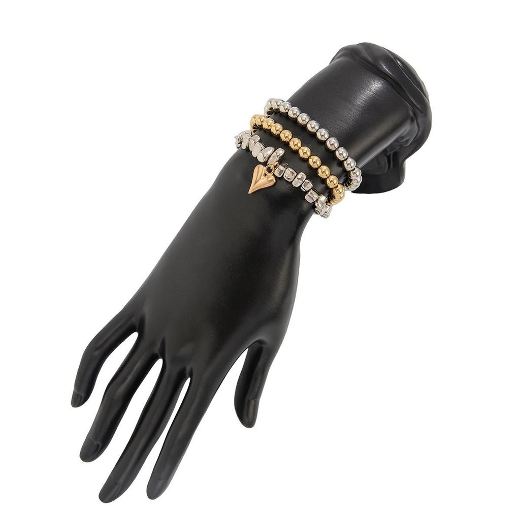 3Pcs/Set Irregular CCB Stone Chain Bracelets Jewelry Party Accessories Geometric Heart-Shaped Pendant Bracelet 2025 New