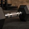 2 Pieces Rubber Coated Hex Dumbbell NonRolling Cast Iron NonSlip for Home Gym, FullBody