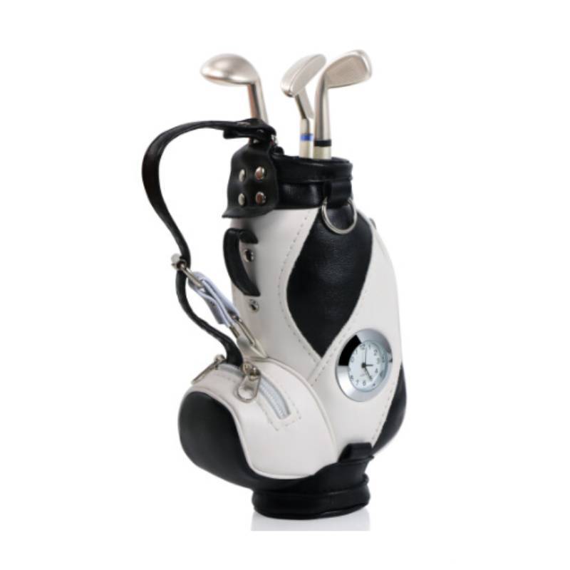 Golf Ball Shape Pen Holder With Zinc Alloy Material For Office Desk Decor And Gift