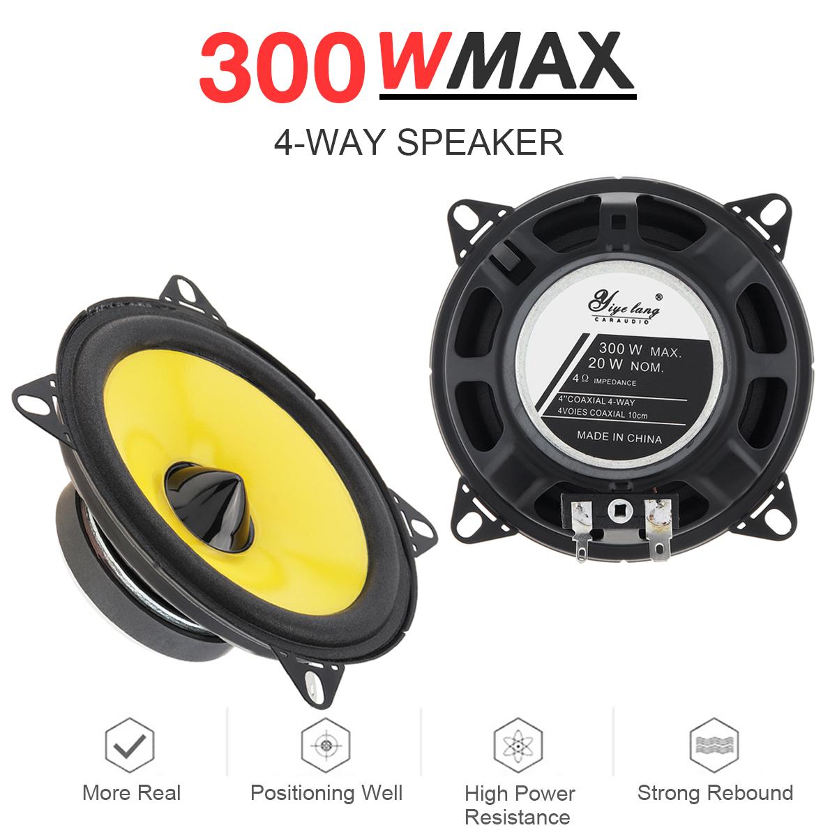 

2 шт., 6 дюймов, 600 Вт, полный диапазон частот, автомобильный аудиодинамик, тяжелый среднечастотный ультратонкий модифицированный динамик 4 Inch 300W