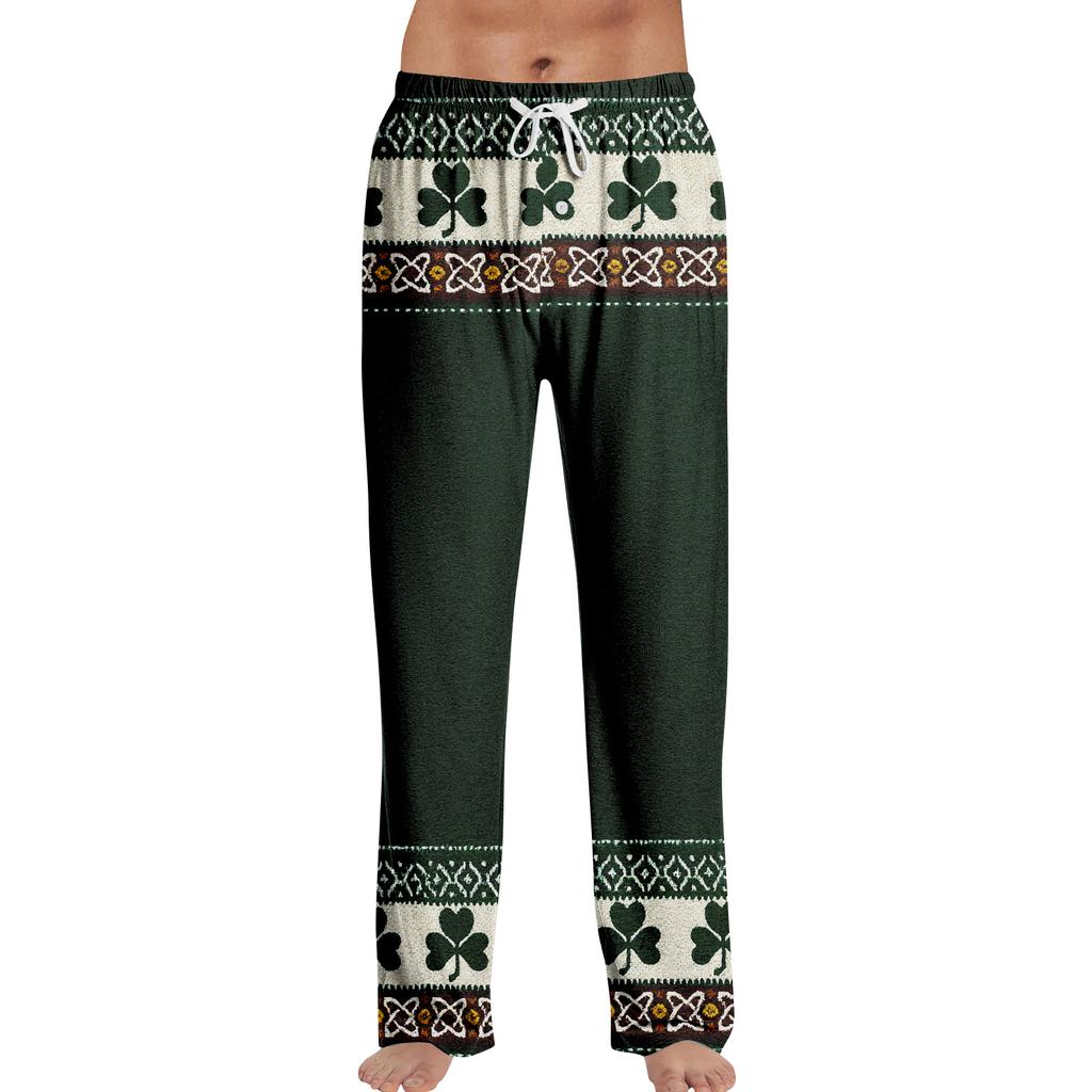 Herren St. St. Patrick's Day Druck Haus Schlafhose