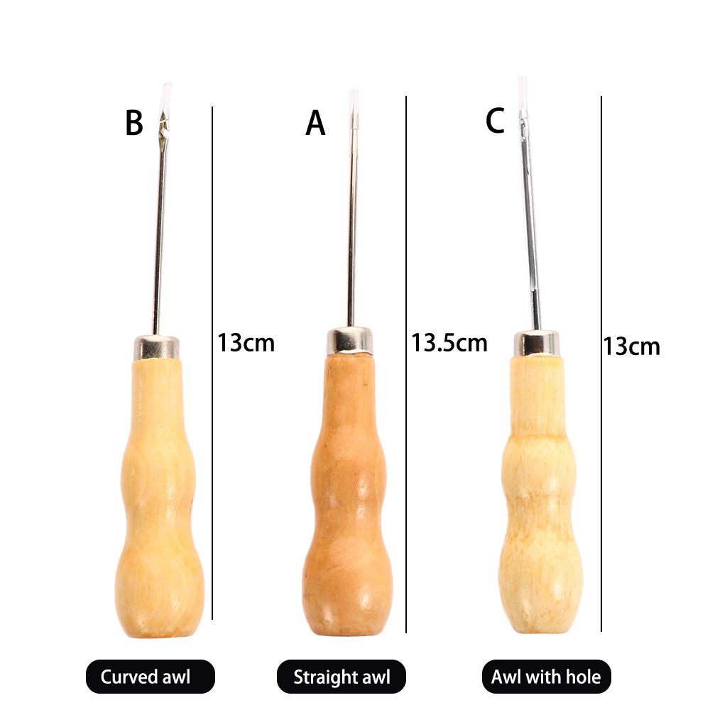 Craft 1Pcs Sewing Tool Drill Shoes Punch Hole Maker Sewing Awl Shoe Repair Needles Hand Stitcher