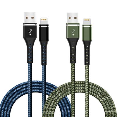 USB Lightning Data Cable 20W MFI Certified Nylon Braided Cord Fast Charging Wire For 14 Pro 13 12 11 XR Ipad 3m