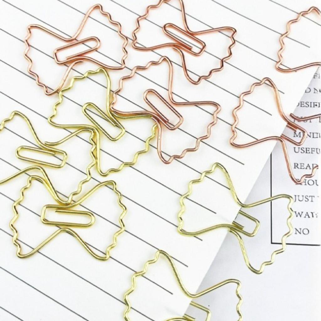 Cute Bow Shaped Paper Clips Decorative Metal Bookmarks for Office School Stationery Creative Paper Clips for Document Organizing
