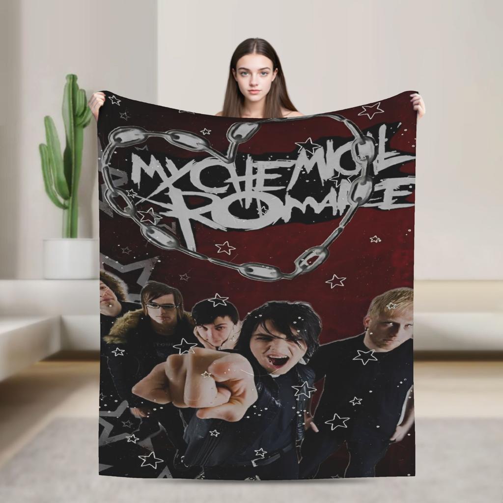 The Black Parade Mantas Tour My Chemical Romance Franela Impresionante Cálida Manta para Cama Cubrecama Invierno