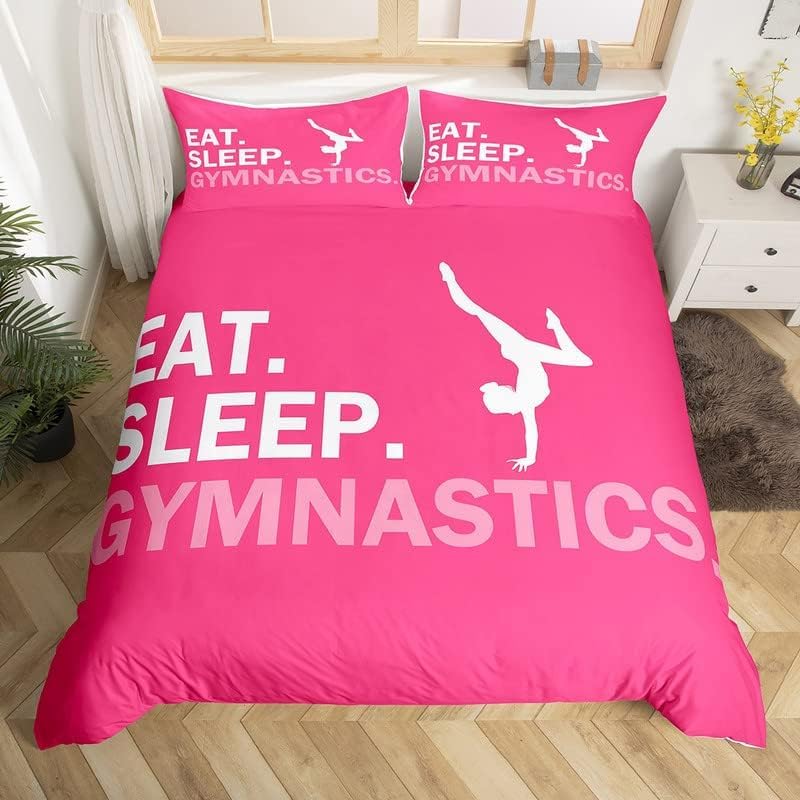 Steppdecke Gymnastik Für Kinder Jugendliche Mädchen Queen Leicht S Sport-Thema Bettwäsche-Sets Schlafzimmer-Dekoration Ohne Steppdecke