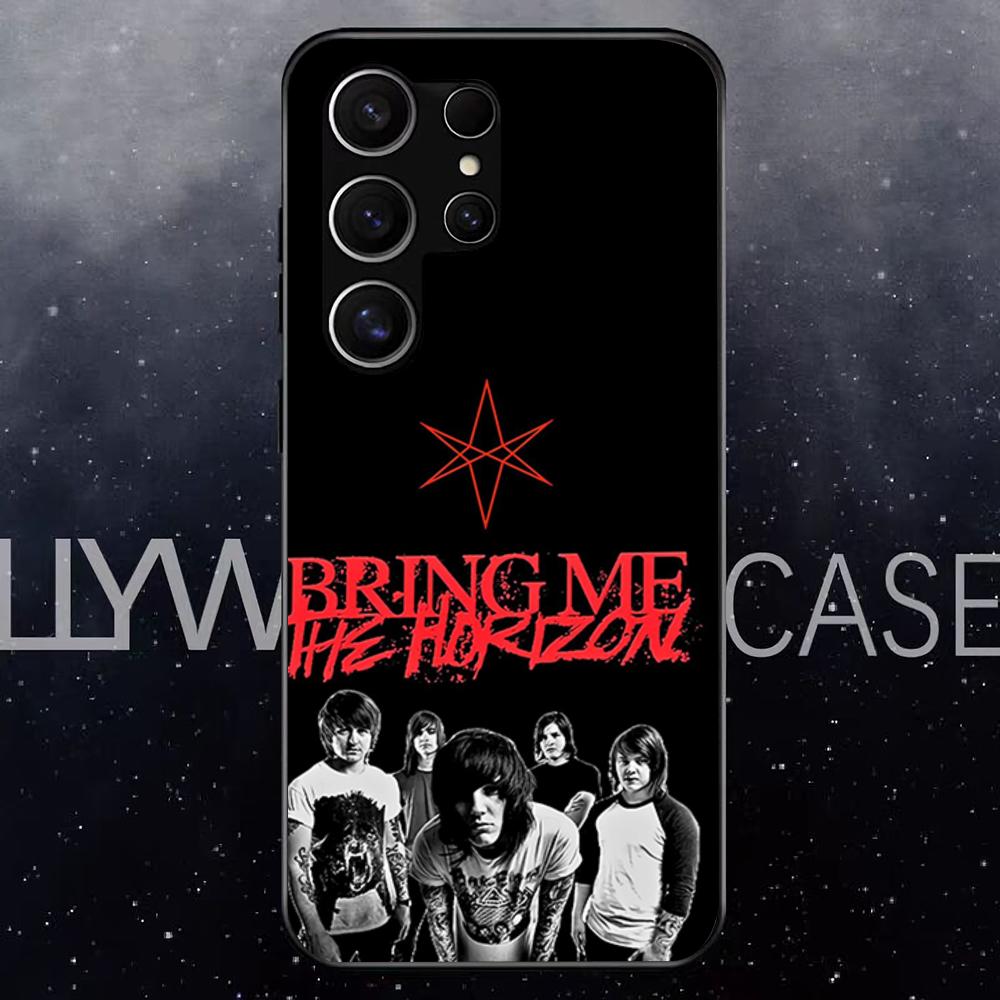 BAND Bring Me The Horizon Phone Case For Samsung S25 Edge Ultra S23 S22 S21 S20 Ultra Plus S24 Fe A54 A53 A25 Glass Cover
